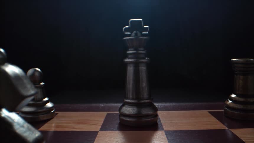 A chess board with pieces on it