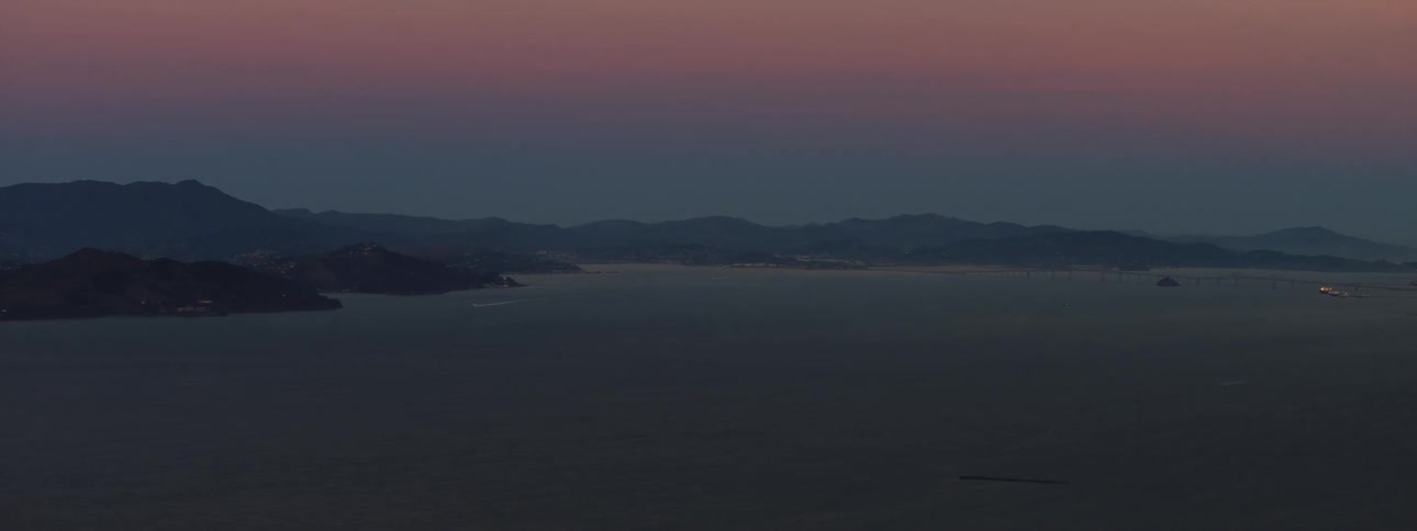 A large body of water with small islands