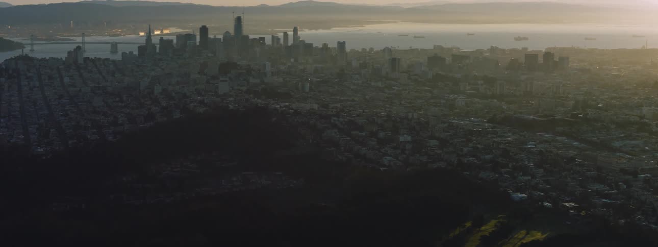 A view of a downtown city is displayed