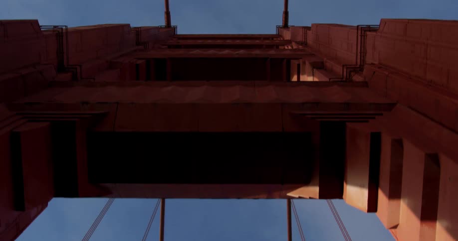 View of the golden gate bridge tower