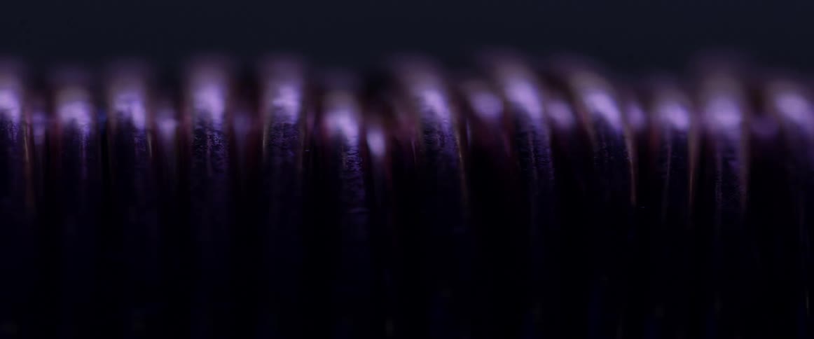 The light shines over the coil