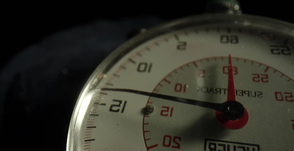 The analog gauge moves back and forth