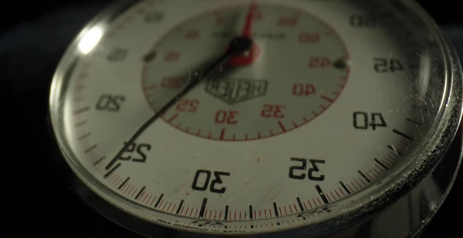 A hand ticking on a timepiece