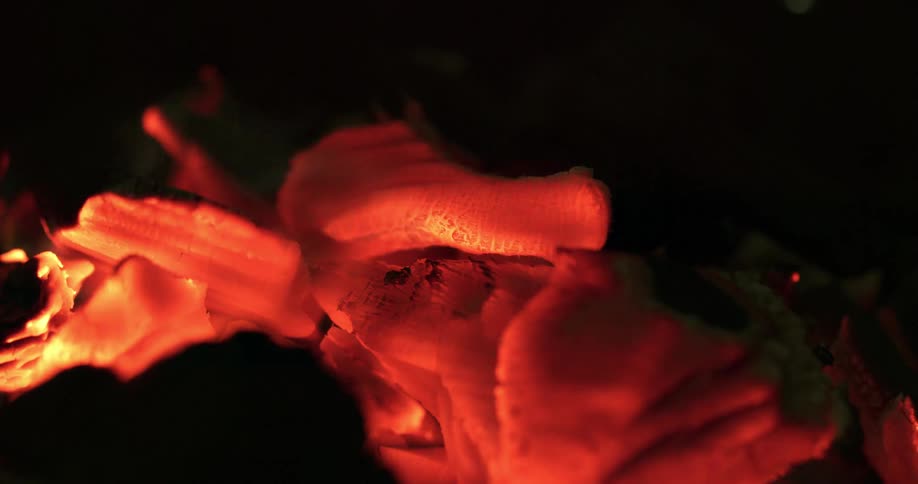 Smelting a metal as sparks fly