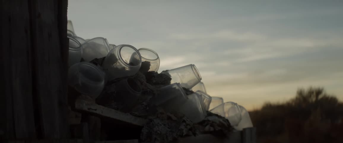 A pile of glass for recycling