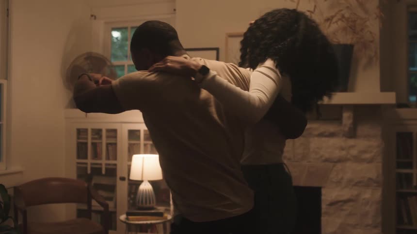 A man and woman dancing together