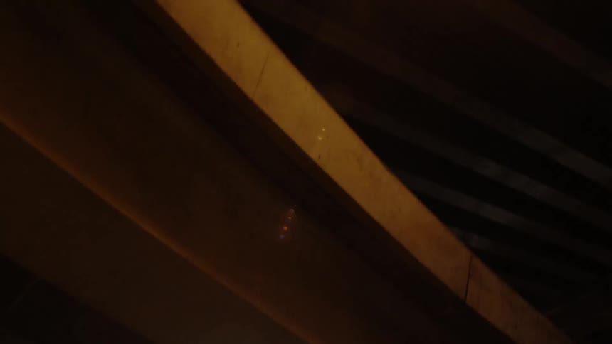 Wooden rafters on a ceiling