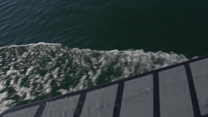 Boat travels across the sea