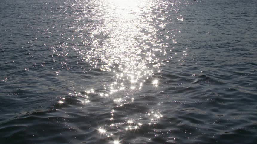 Open water reflecting sunlight