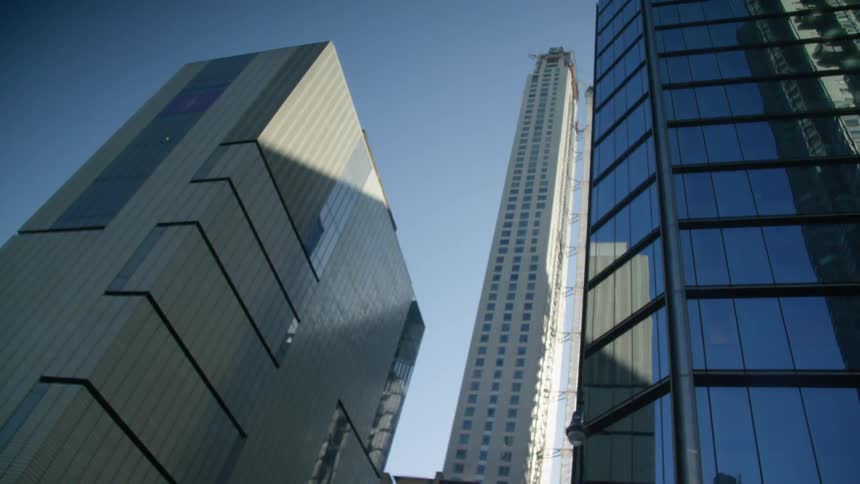 tall buildings in a downtown area
