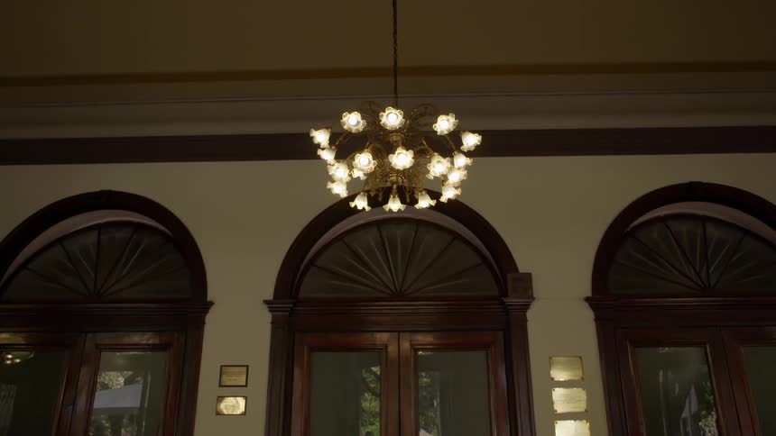 Chandelier in the hall of a building