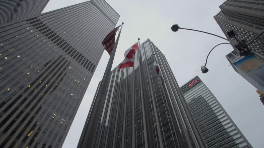 A view of a downtown city is displayed
