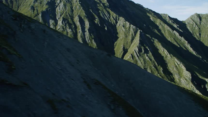 Close up of a mountain range