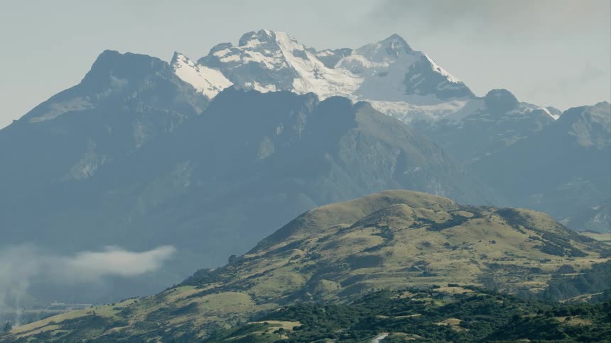 Aerial shot of a mountain