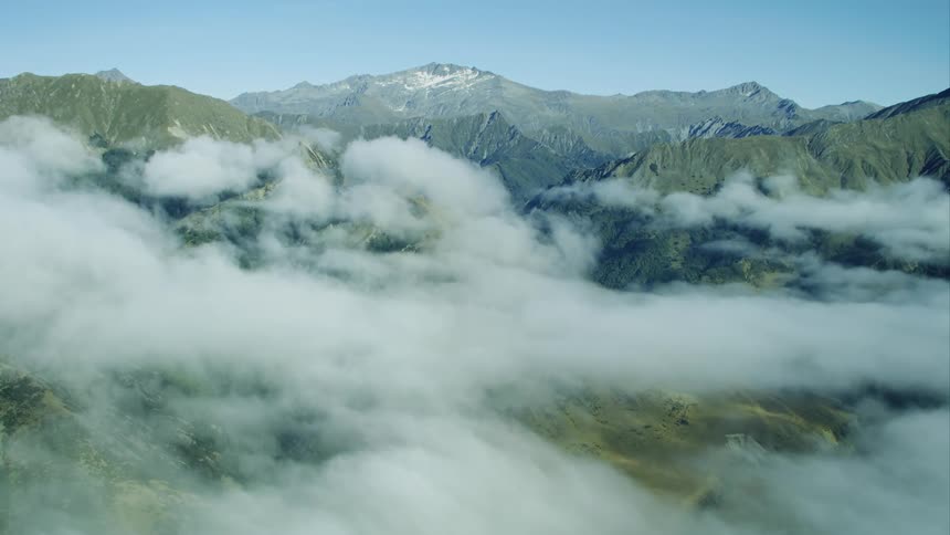 Aerial view of the clouds floating in the sky