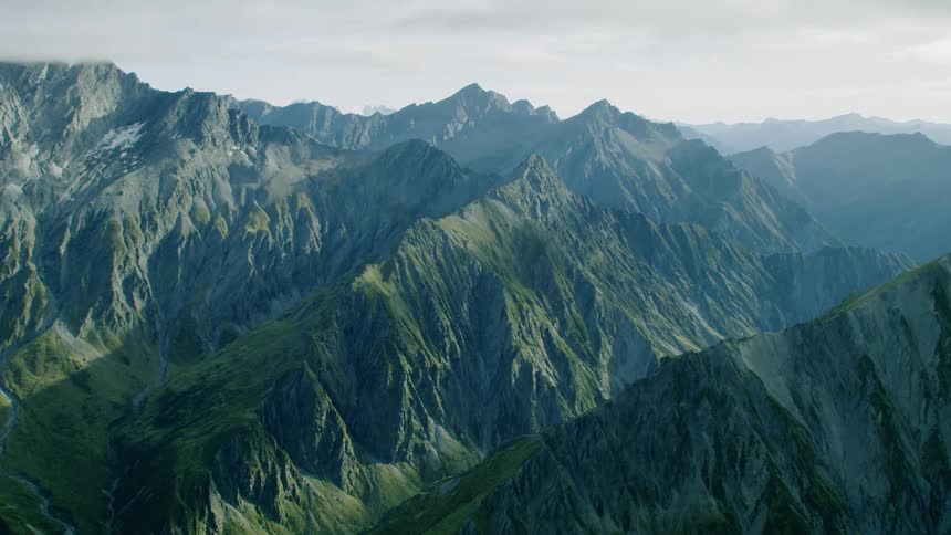 Peaks and valleys in a mountain range