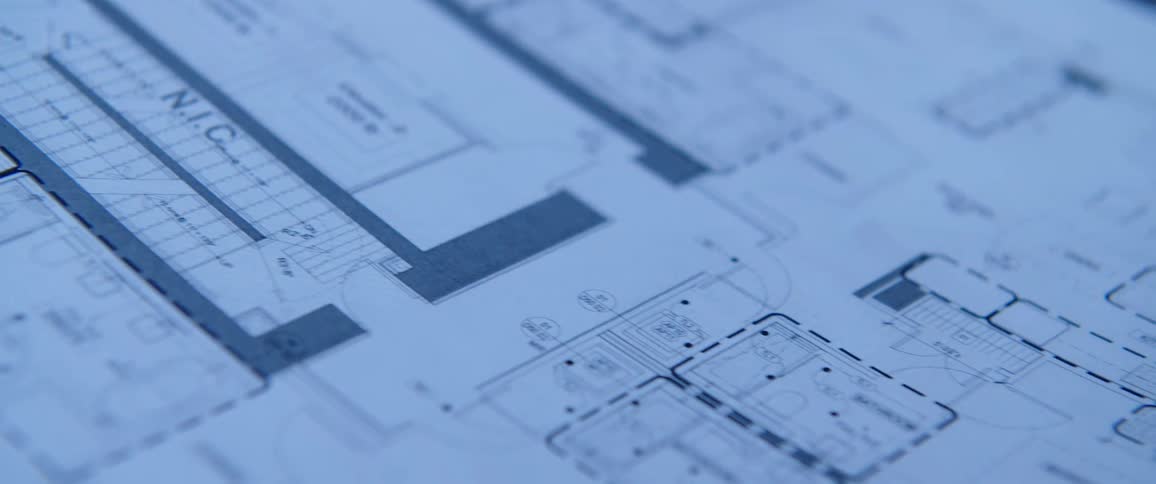 Blueprints in an office