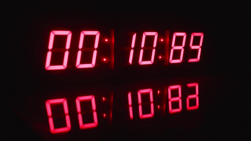 A bright led timer counts down