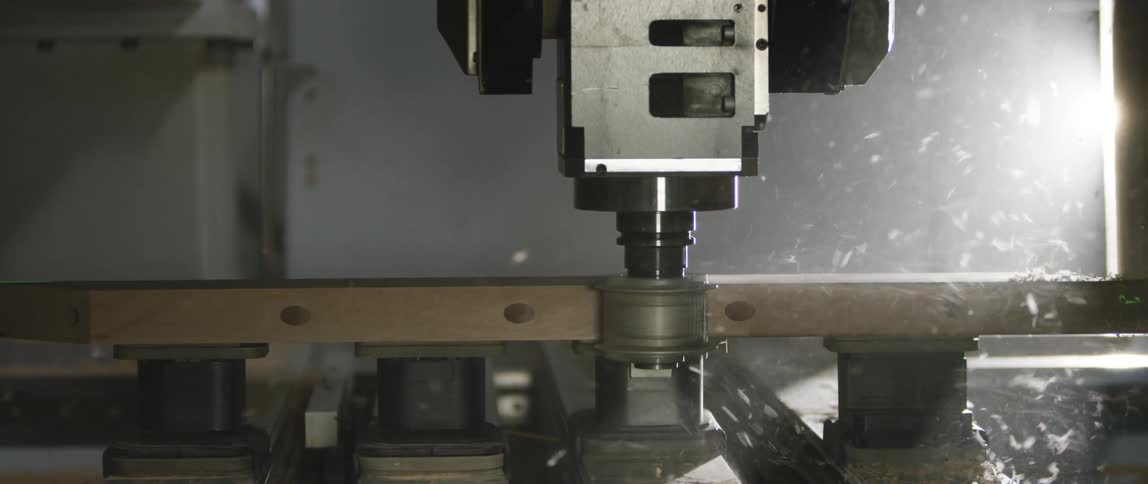 A milling machine in a factory