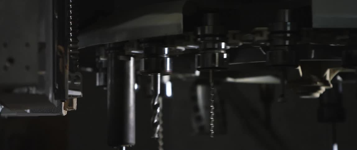 A machine is spinning in a room