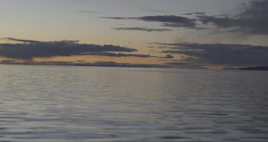 Time lapse of clouds over the water