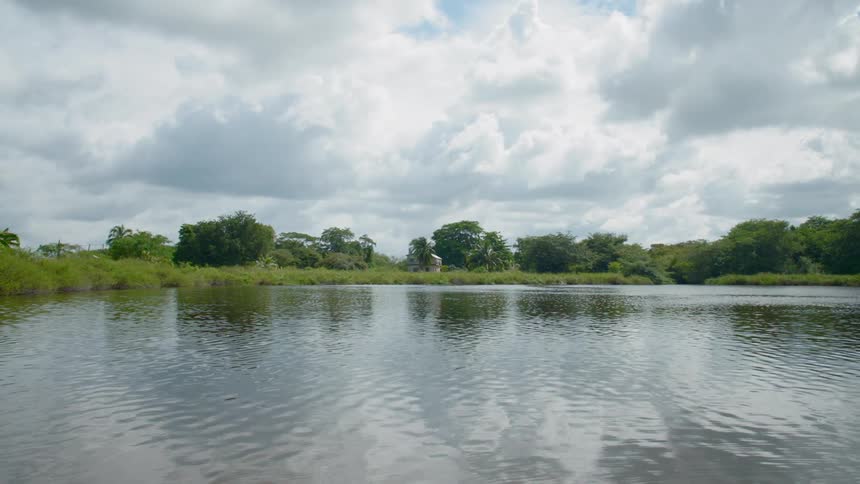 A river gently flowing