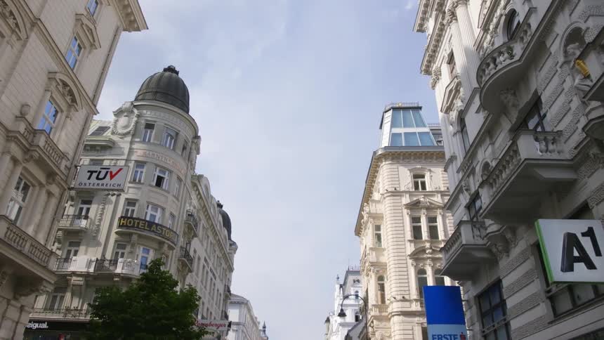 The buildings sit close together