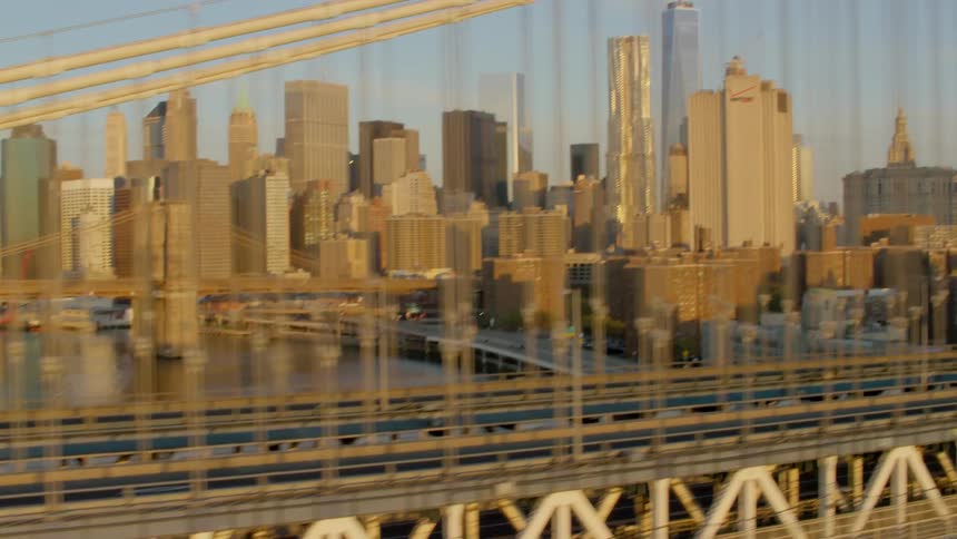 The bridge leads to the large city