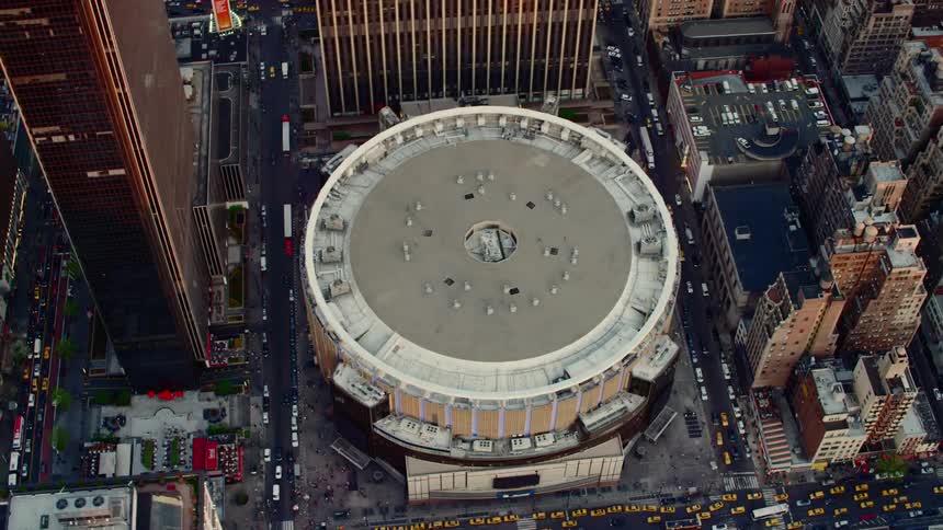 Aerial view of madison square garden