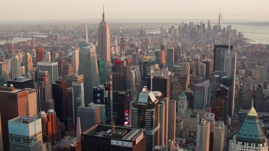 New york city at dawn