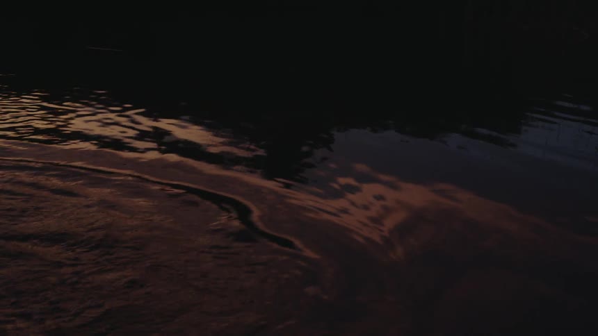 Calm waters can be seen in the dark