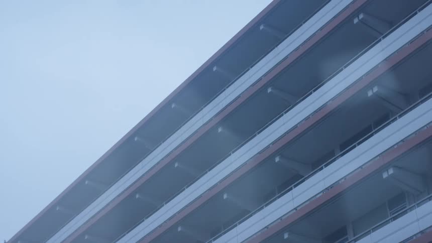 The tall building has many levels