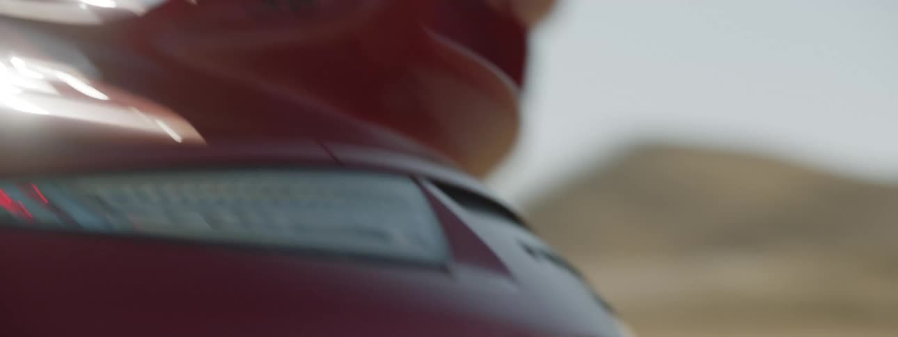 A person races a car