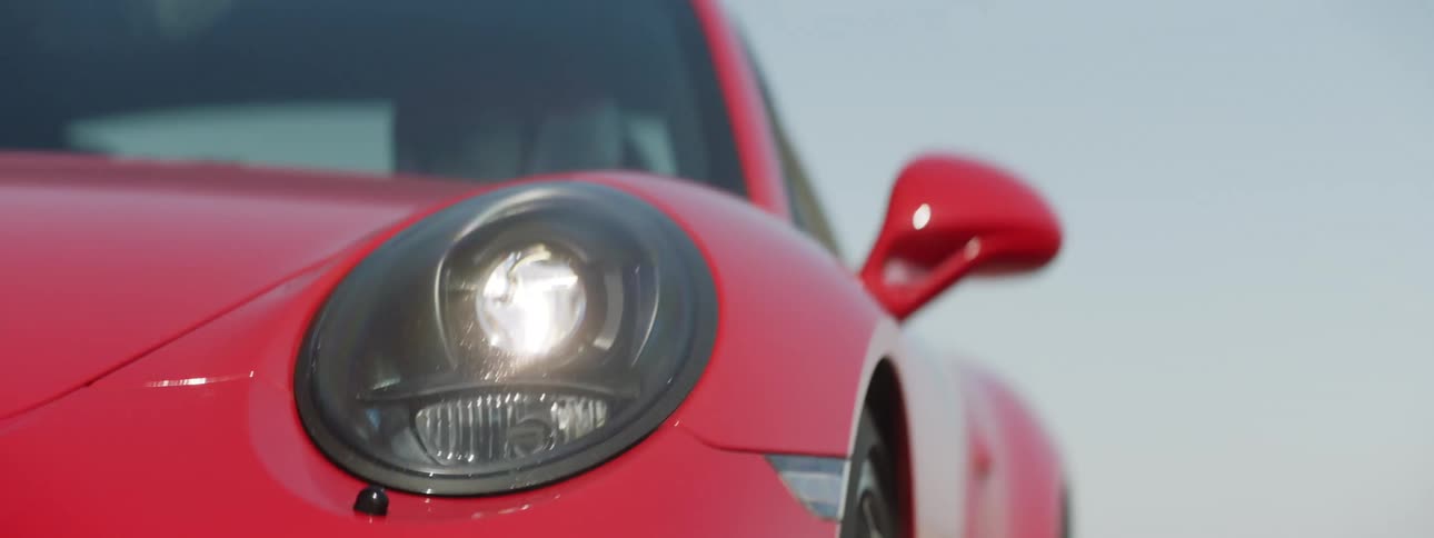 A man races his car