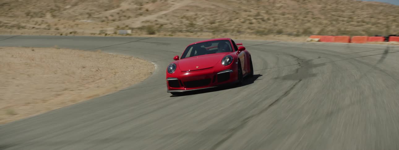 A person races their car