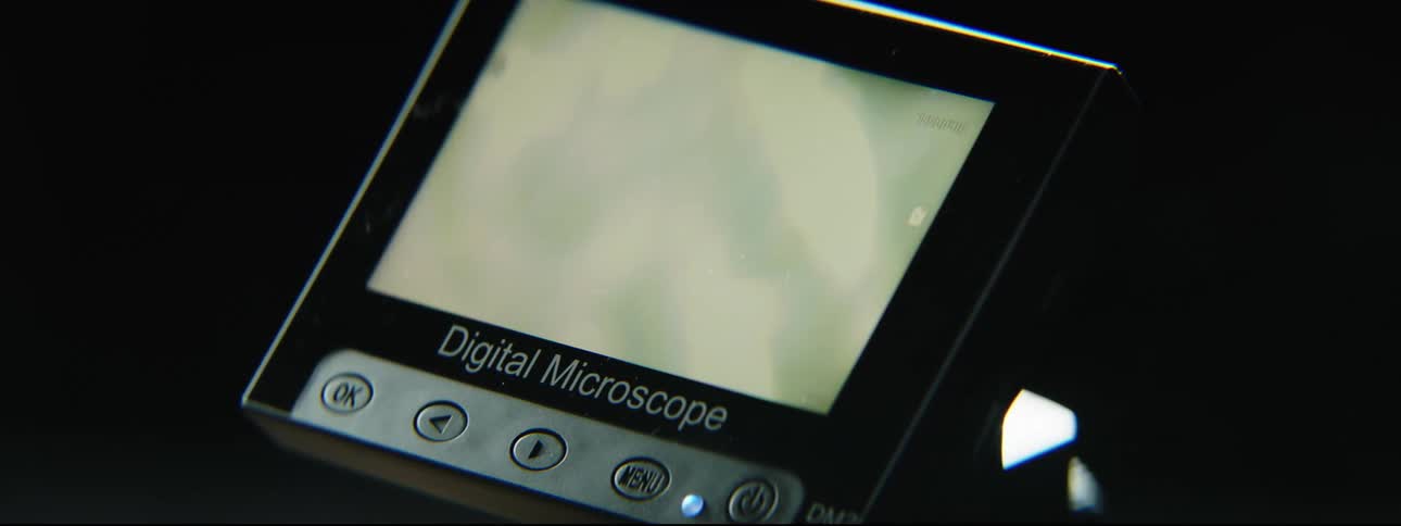 A digital microscope is displayed