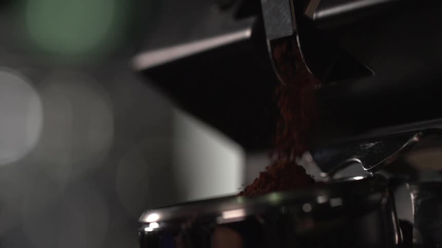 A coffee being made in a shop