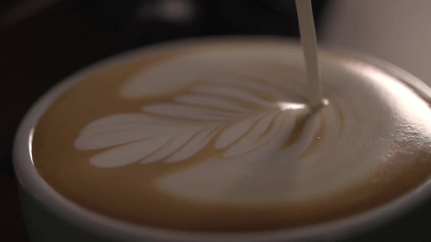 Latte art for a photo shoot