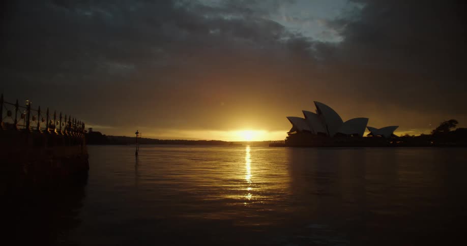 The sydney opera house on the water