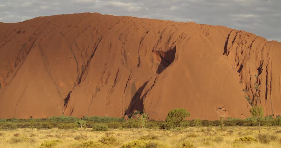 Australia's Uluru details at sunset