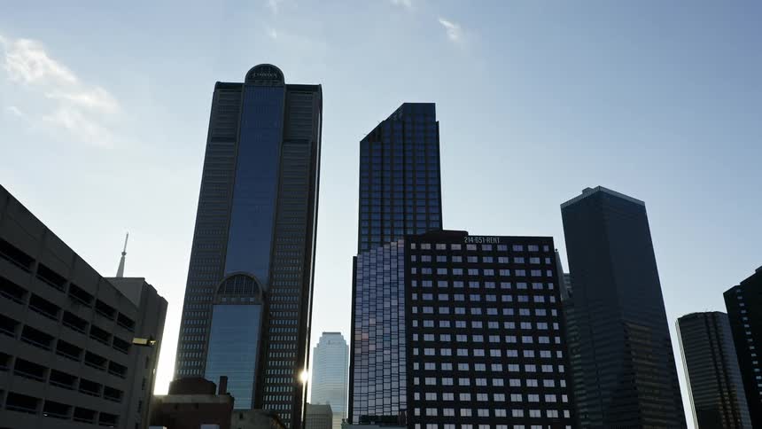Office buildings in a downtown area