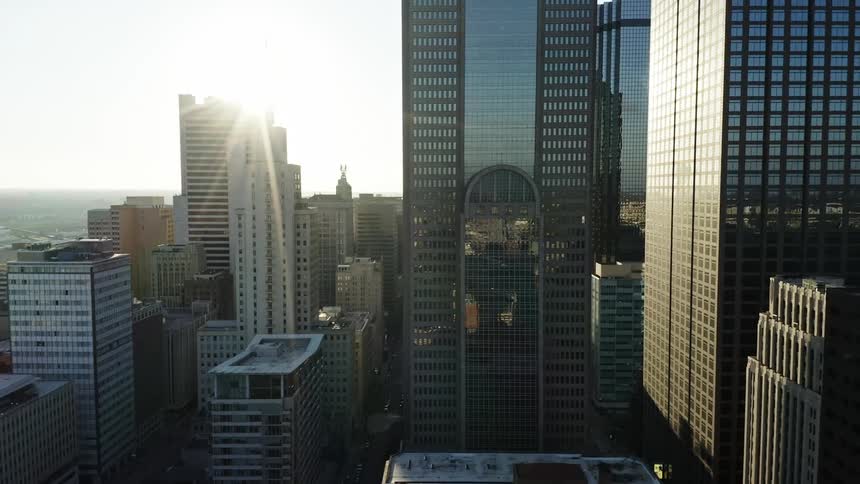 Aerial view of downtown dallas texas