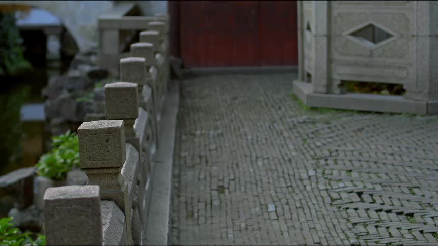 Close up of a porch at a house