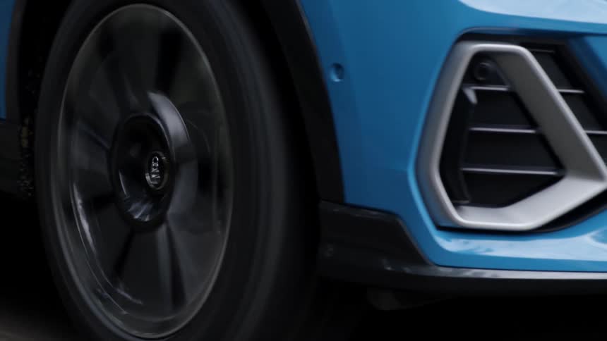 Close up of a car driving
