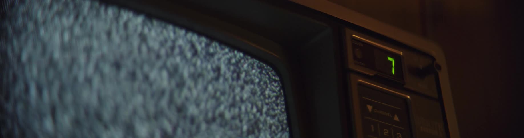 White static noise on an old vintage television