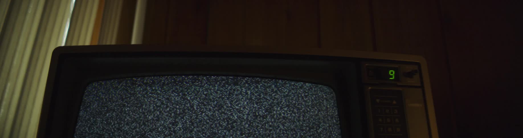 Static flashes on an old television set