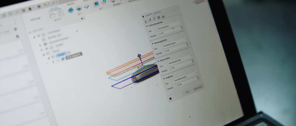 Computer software being used in a laptop screen