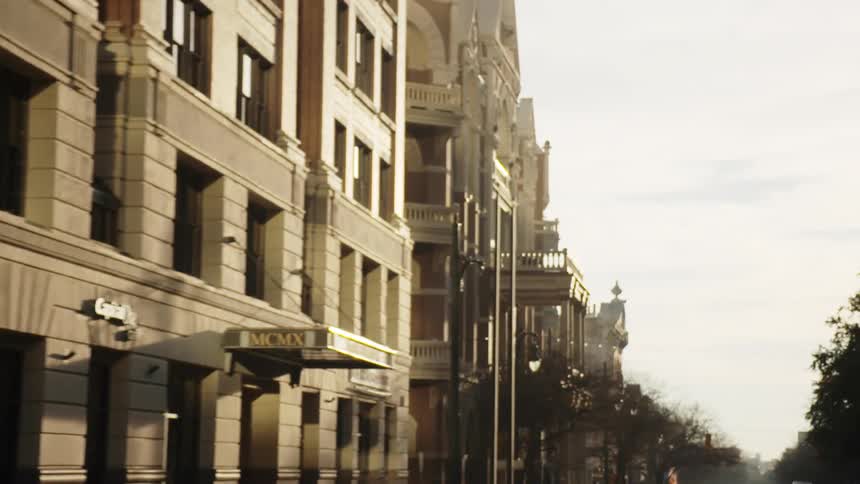 City neighborhood with older buildings