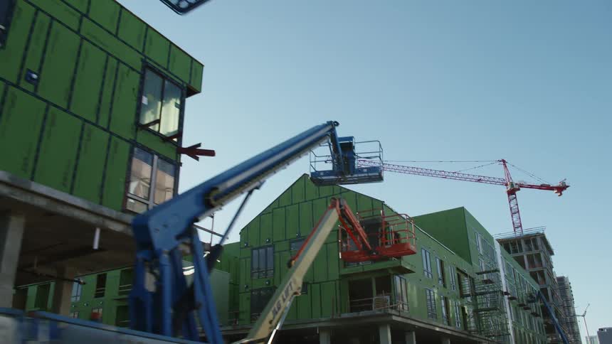 The buildings are under construction