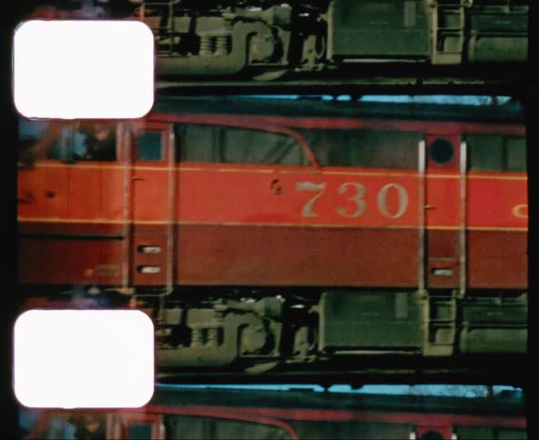 The red train leaves the station